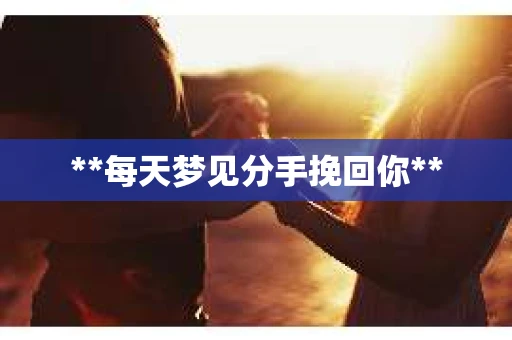 **每天梦见分手挽回你**