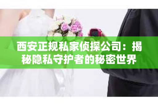 西安正规私家侦探公司：揭秘隐私守护者的秘密世界