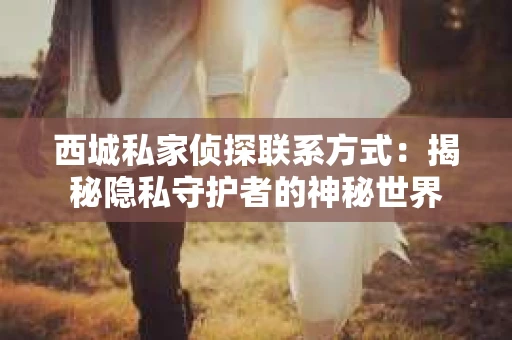 西城私家侦探联系方式：揭秘隐私守护者的神秘世界